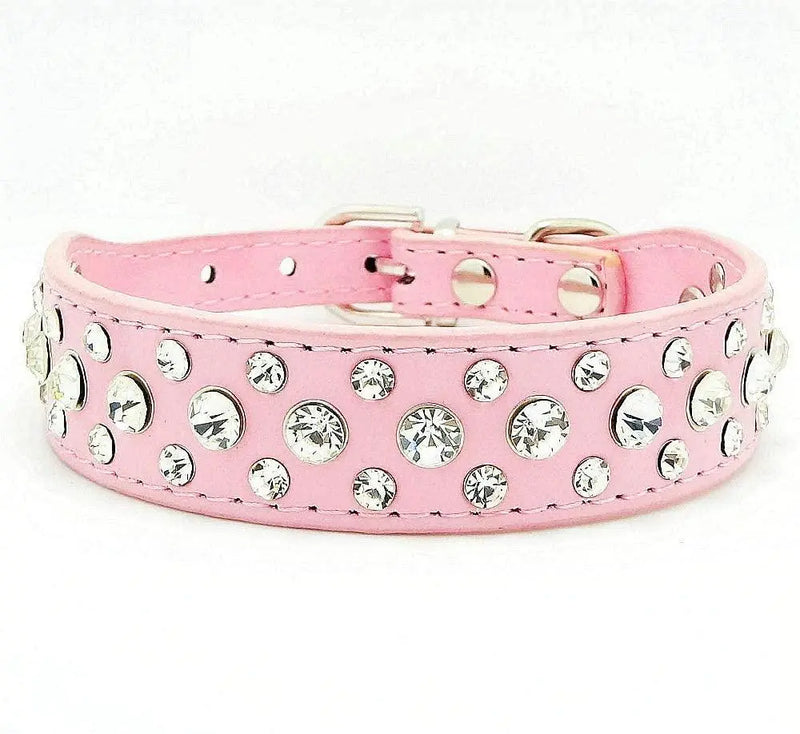 Sparkle Pup XL Pink Rhinestone Collar