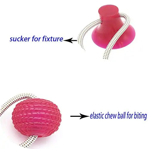 Interactive Suction Cup Dog Toy with TPR Ball