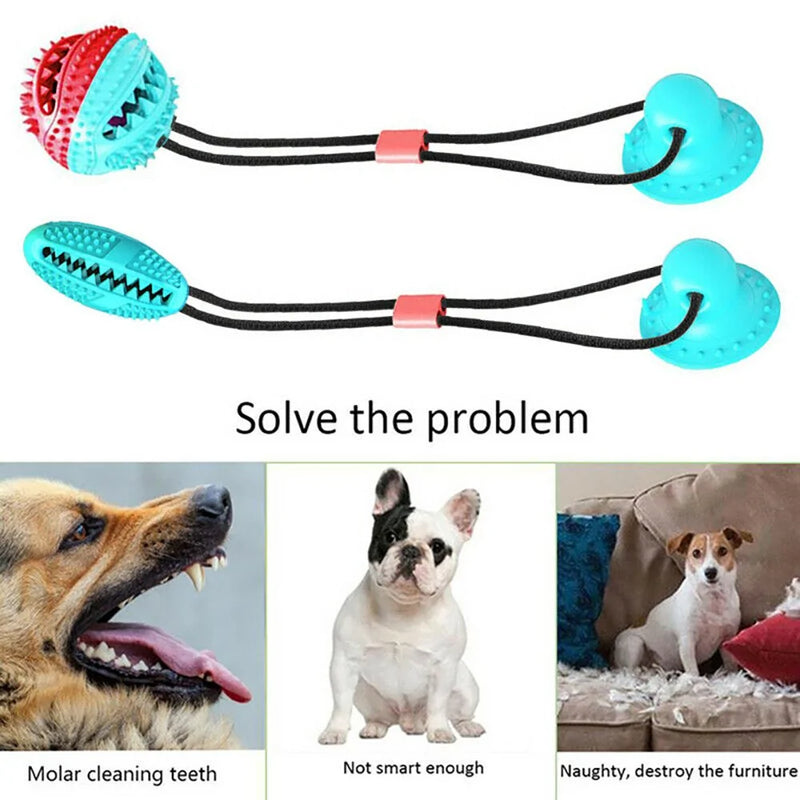 Multifunction Dog Chew Toy w/ Suction Cup