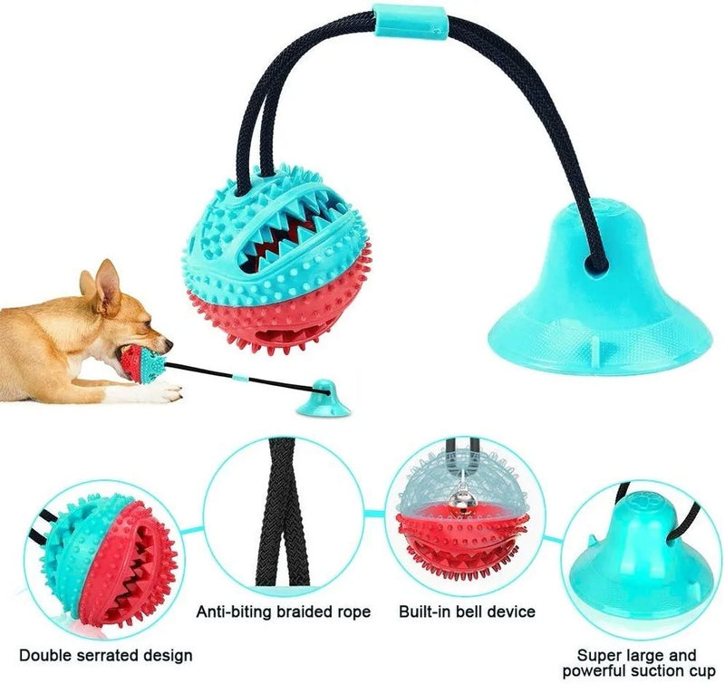 Multifunction Dog Chew Toy w/ Suction Cup