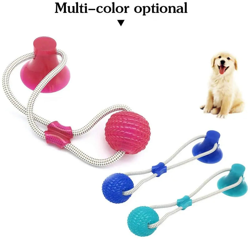 Interactive Suction Cup Dog Toy with TPR Ball