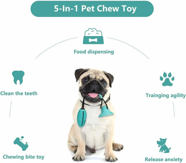 Multifunction Dog Chew Toy w/ Suction Cup